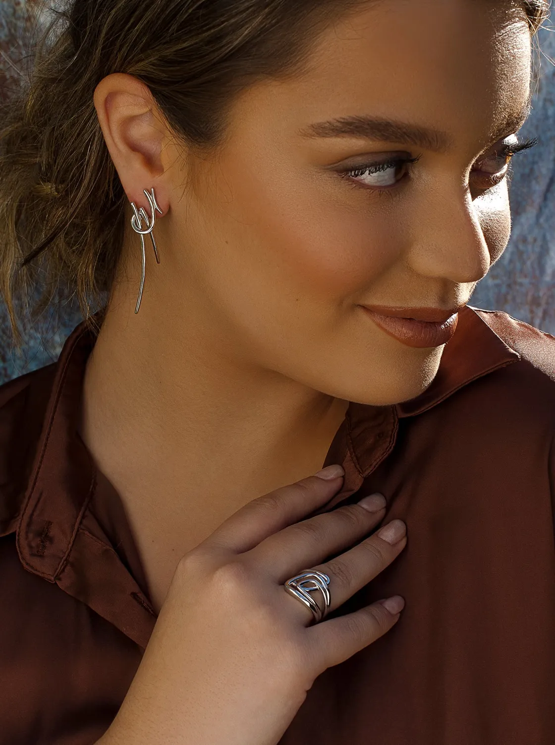 Anillos Anchos | LINEARGENT Anillos grandes diseño irregular en plata