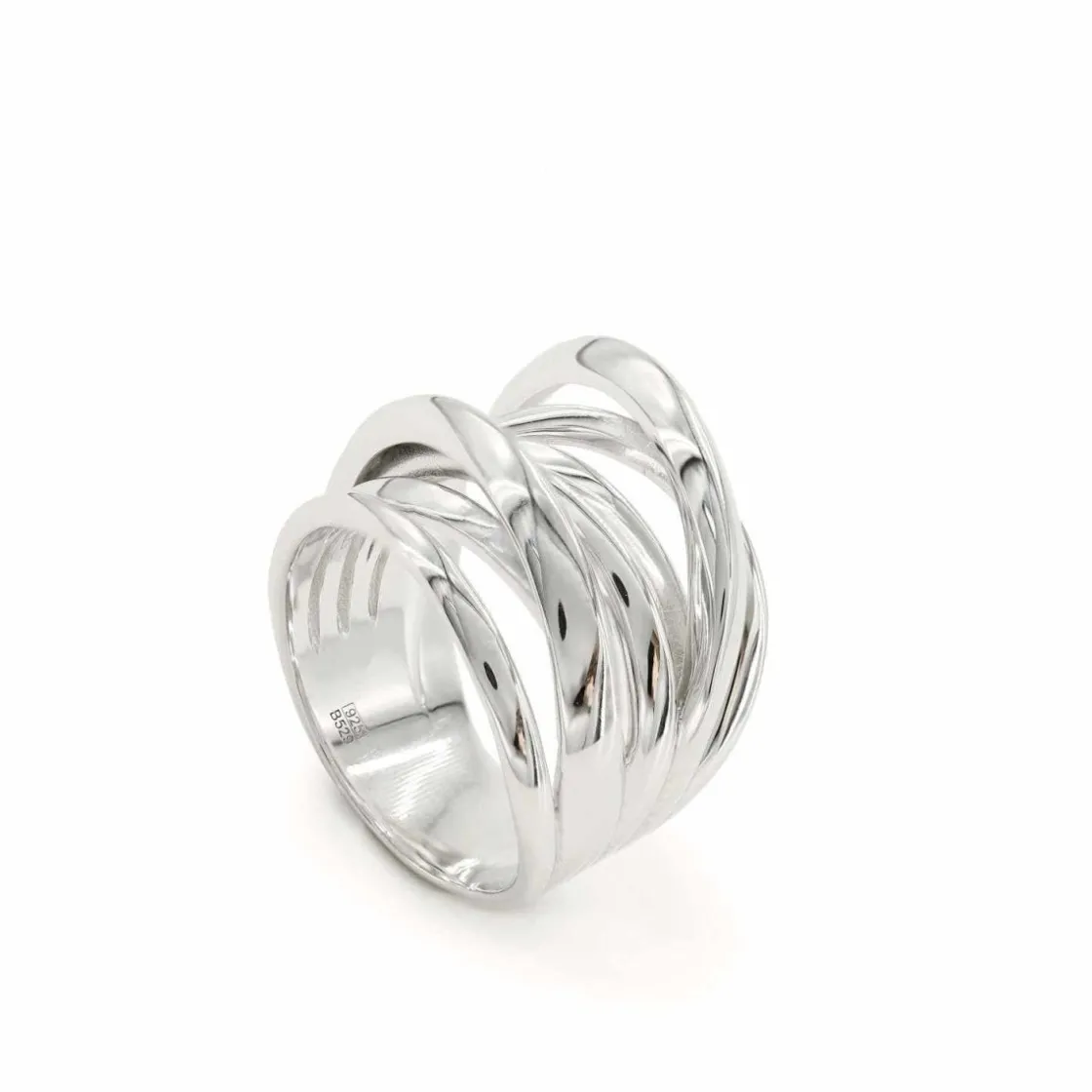 Anillos Grandes | LINEARGENT Anillos grandes en plata diseño irregular
