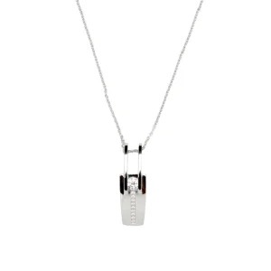 Colgante Brillante | LINEARGENT Colgante brillante de plata con diseño elegante