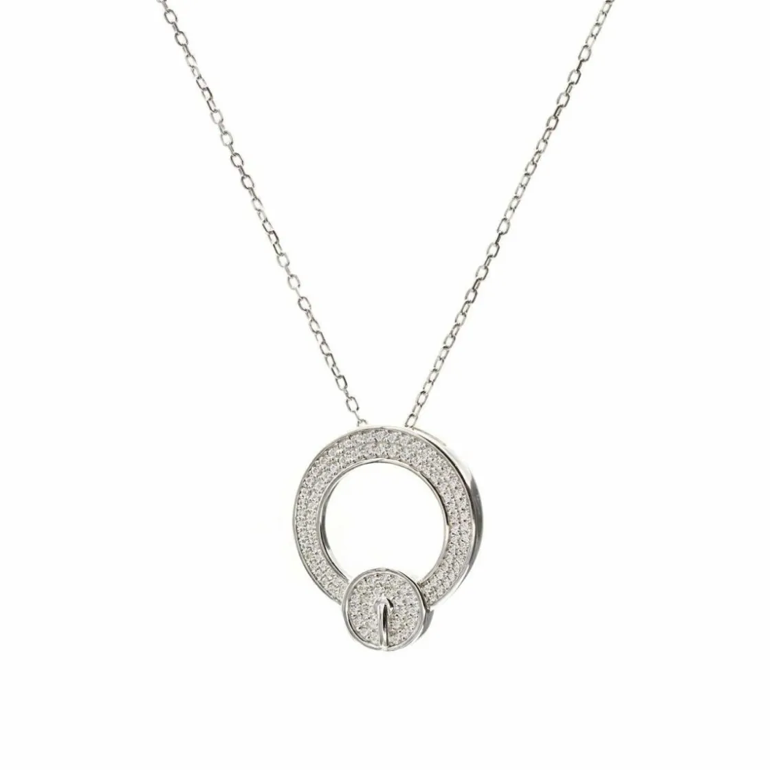 Colgante Brillante | LINEARGENT Colgante brillante diseño de hebilla circular
