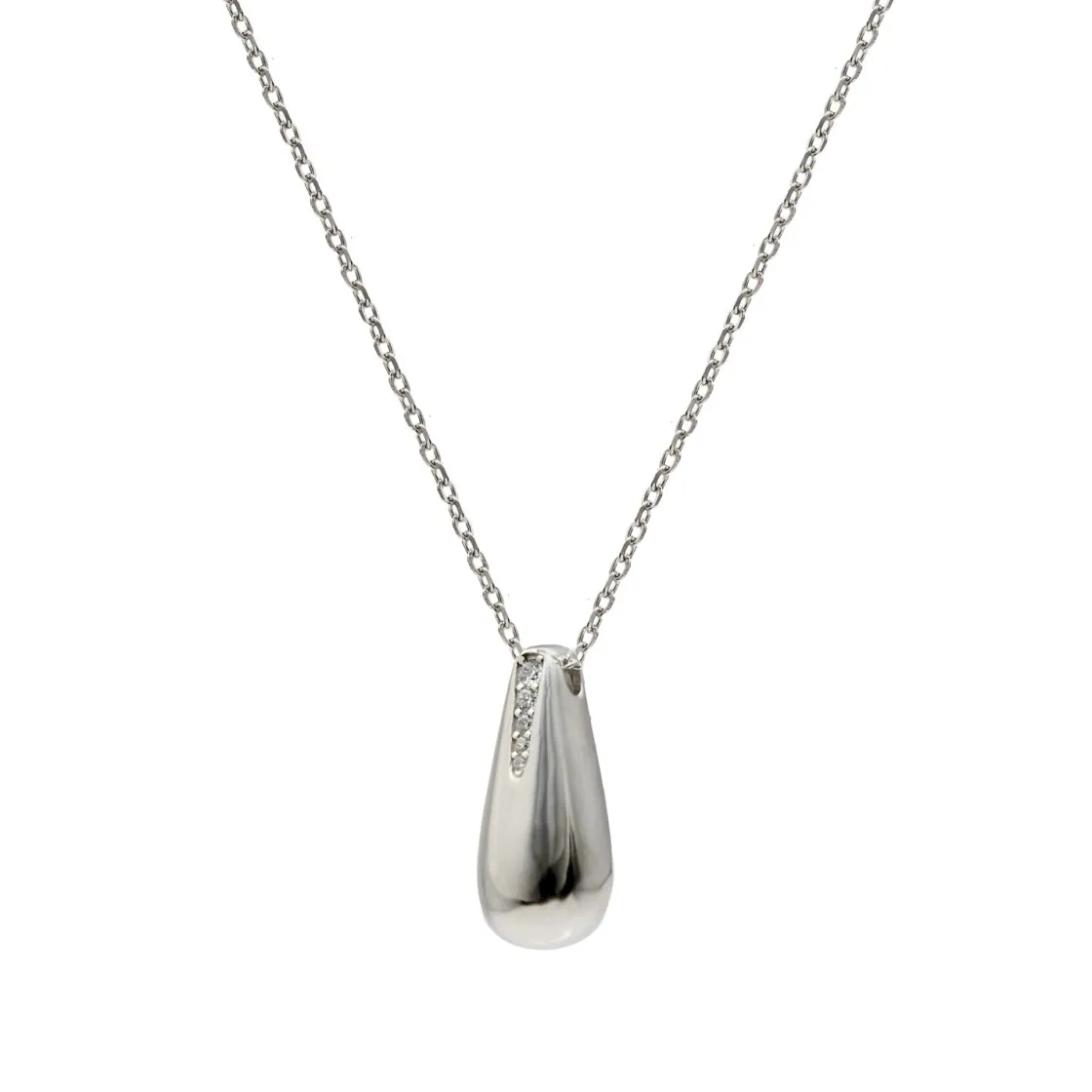 Colgante Brillante | LINEARGENT Colgante brillante diseño gota con detalle circonitas