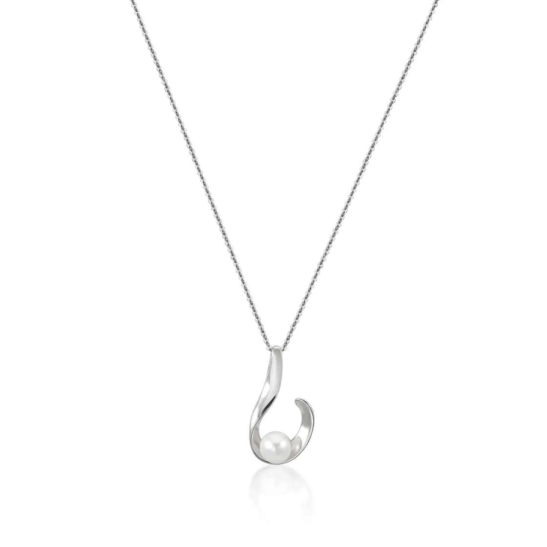 Colgante Perlas | LINEARGENT Colgante perlas diseño lágrima abierta con perla