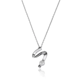 Colgante Perlas | LINEARGENT Colgante perlas diseño serpentina con una perla