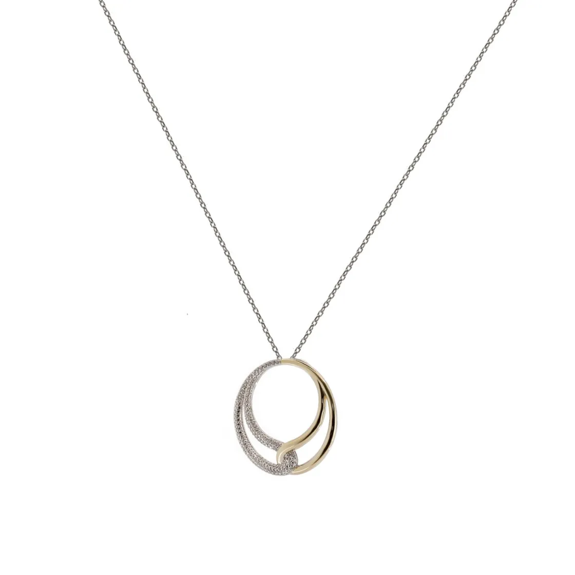 Colgantes Bicolor | LINEARGENT Colgantes bicolor de plata combinado con circonitas