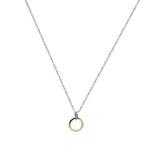 Colgantes Bicolor | LINEARGENT Colgantes bicolor de plata con doble círculo entrelazado