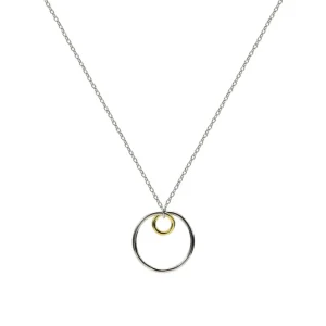 Colgantes Bicolor | LINEARGENT Colgantes bicolor de plata diseño doble círculo