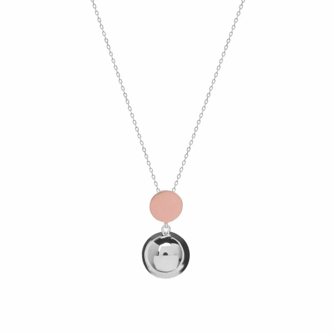 Colgantes Bicolor | LINEARGENT Colgantes bicolor de plata lisa diseño dos piezas