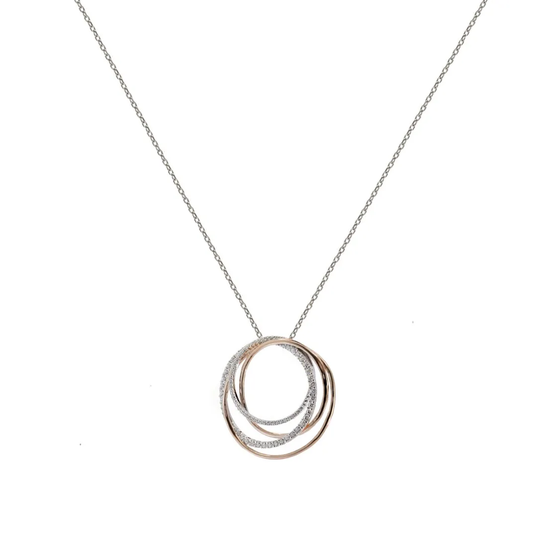 Colgantes Bicolor | LINEARGENT Colgantes bicolor diseño círculos entrelazados