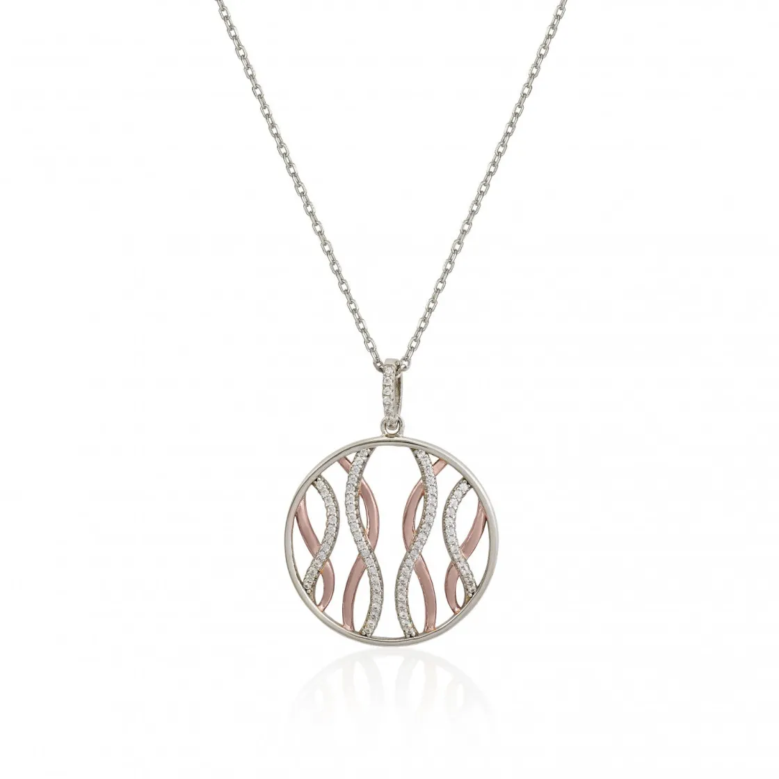 Colgantes Bicolor | LINEARGENT Colgantes bicolor diseño de tiras irregulares con circonitas