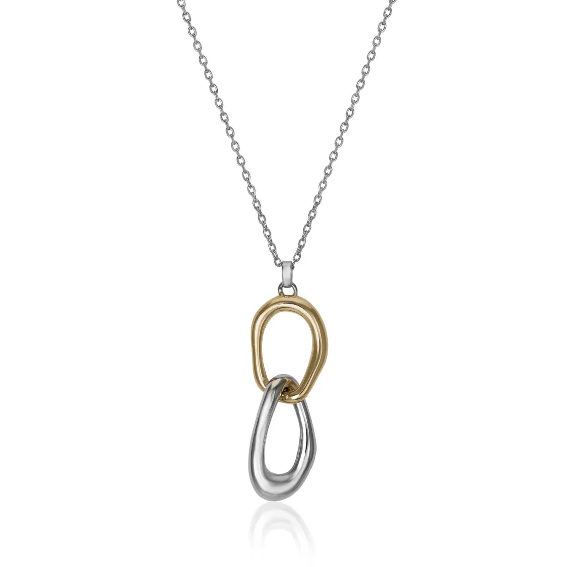 Colgantes Bicolor | LINEARGENT Colgantes bicolor formados por dos aros entrelazados