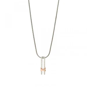 Colgantes Bicolor | LINEARGENT Colgantes bicolor plata fino con grapa bañada en oro rosa