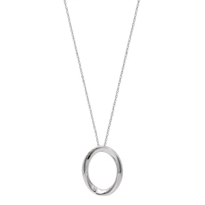 Colgantes Plata Grandes | LINEARGENT Colgantes de plata grandes diseño ovalado