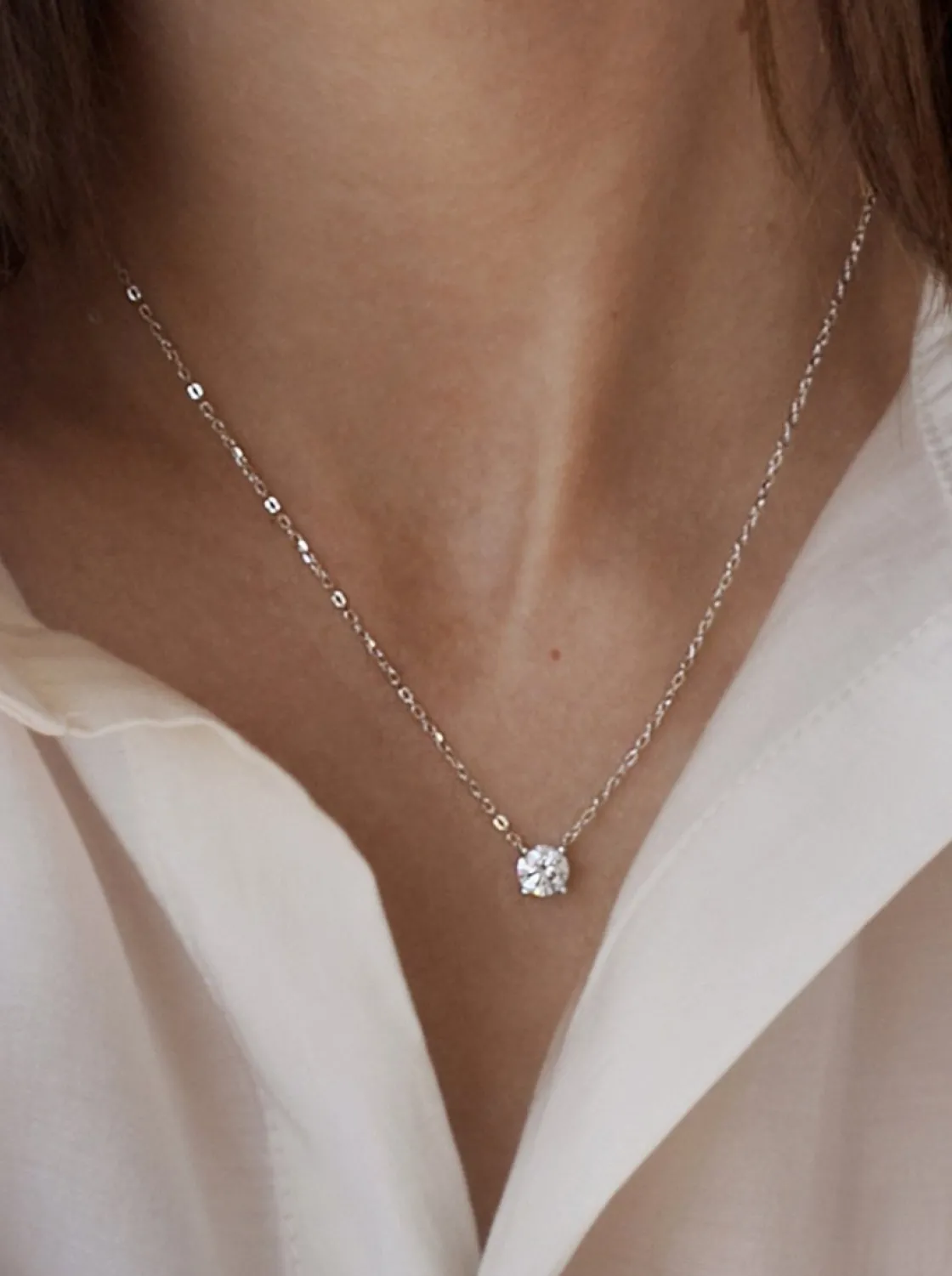 Collares Fiesta | Colgantes Pequeños | LINEARGENT Colgantes pequeños con circonita y plata lisa