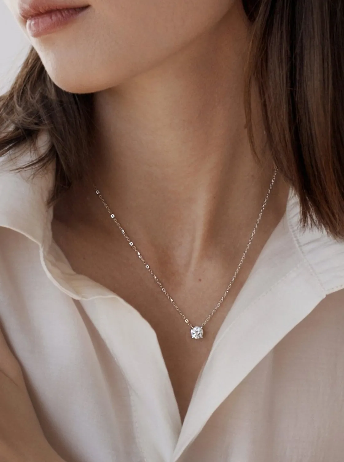 Collares Fiesta | Colgantes Pequeños | LINEARGENT Colgantes pequeños con circonita y plata lisa