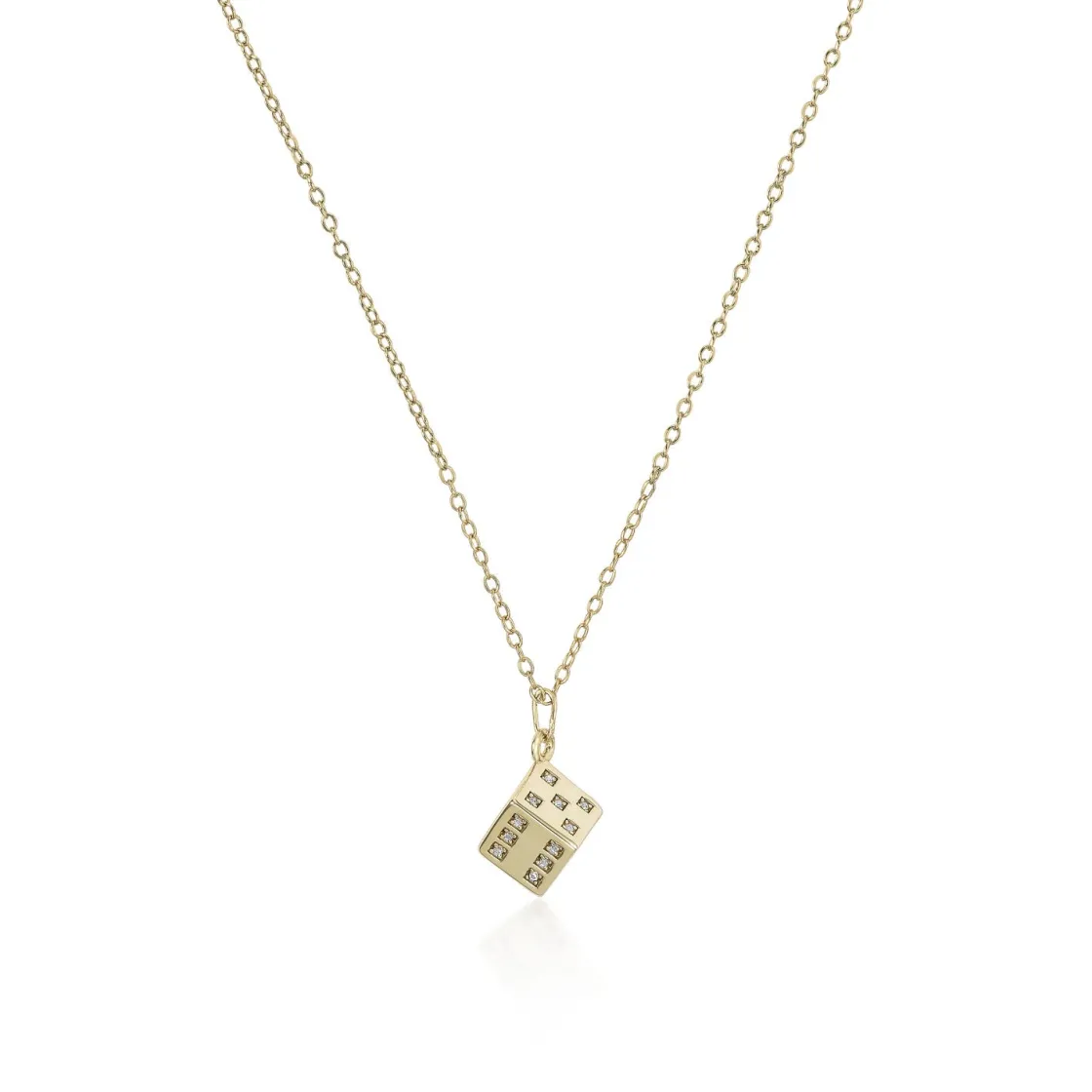 Colgantes Pequeños | LINEARGENT Colgantes pequeños de plata bañada en oro diseño dado