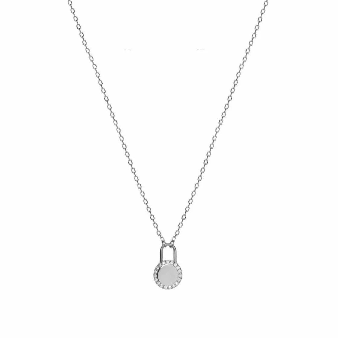 Colgantes Pequeños | LINEARGENT Colgantes pequeños de plata diseño candado redondo