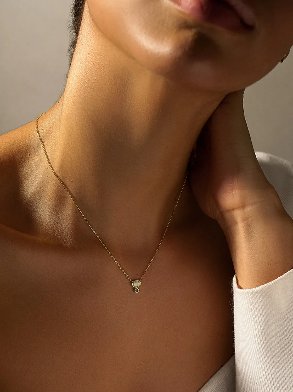 Colgantes Pequeños | Collares Cortos | LINEARGENT Colgantes pequeños de plata diseño ópalo y aventurina