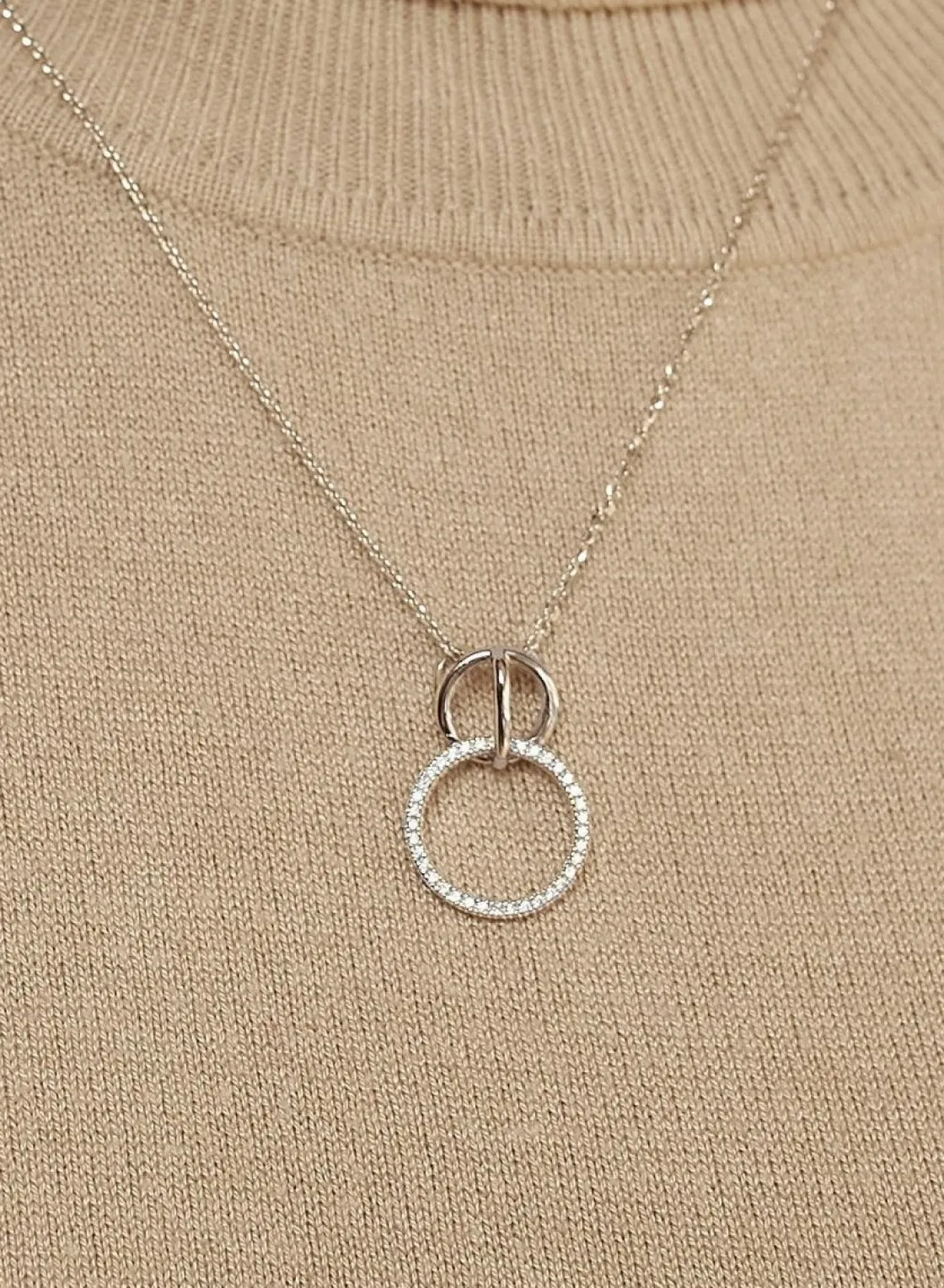 Colgantes Pequeños | LINEARGENT Colgantes pequeños de plata doble motivo circular