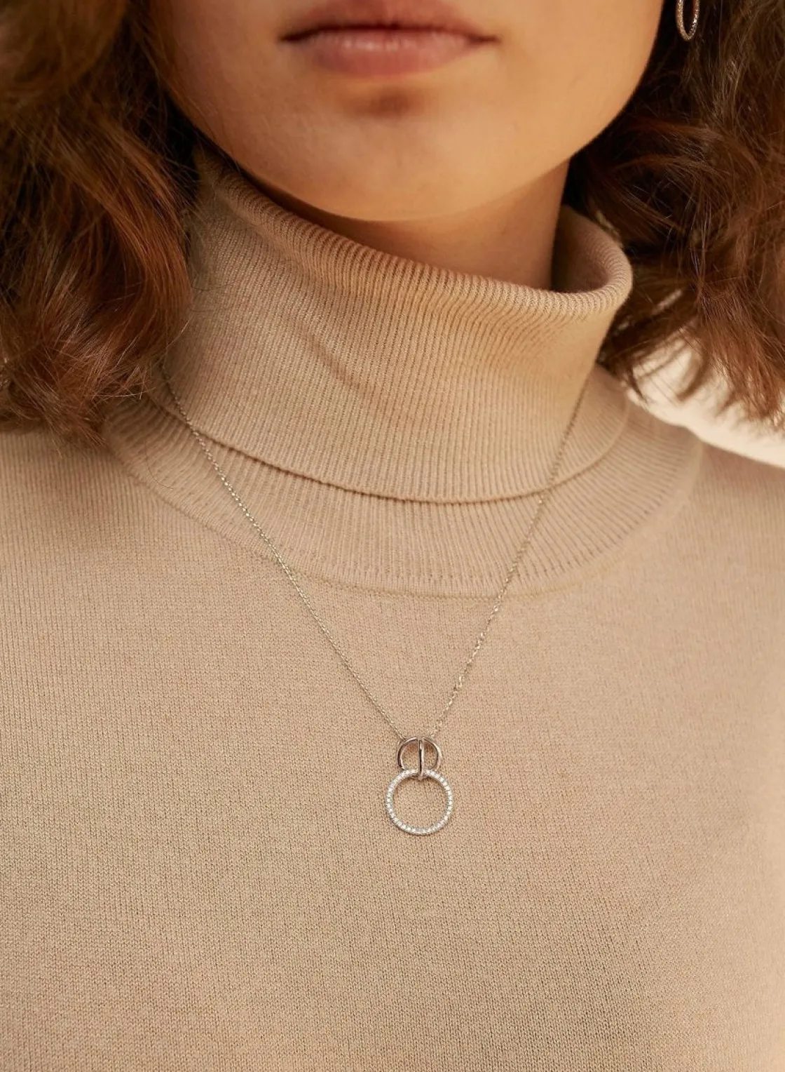 Colgantes Pequeños | LINEARGENT Colgantes pequeños de plata doble motivo circular