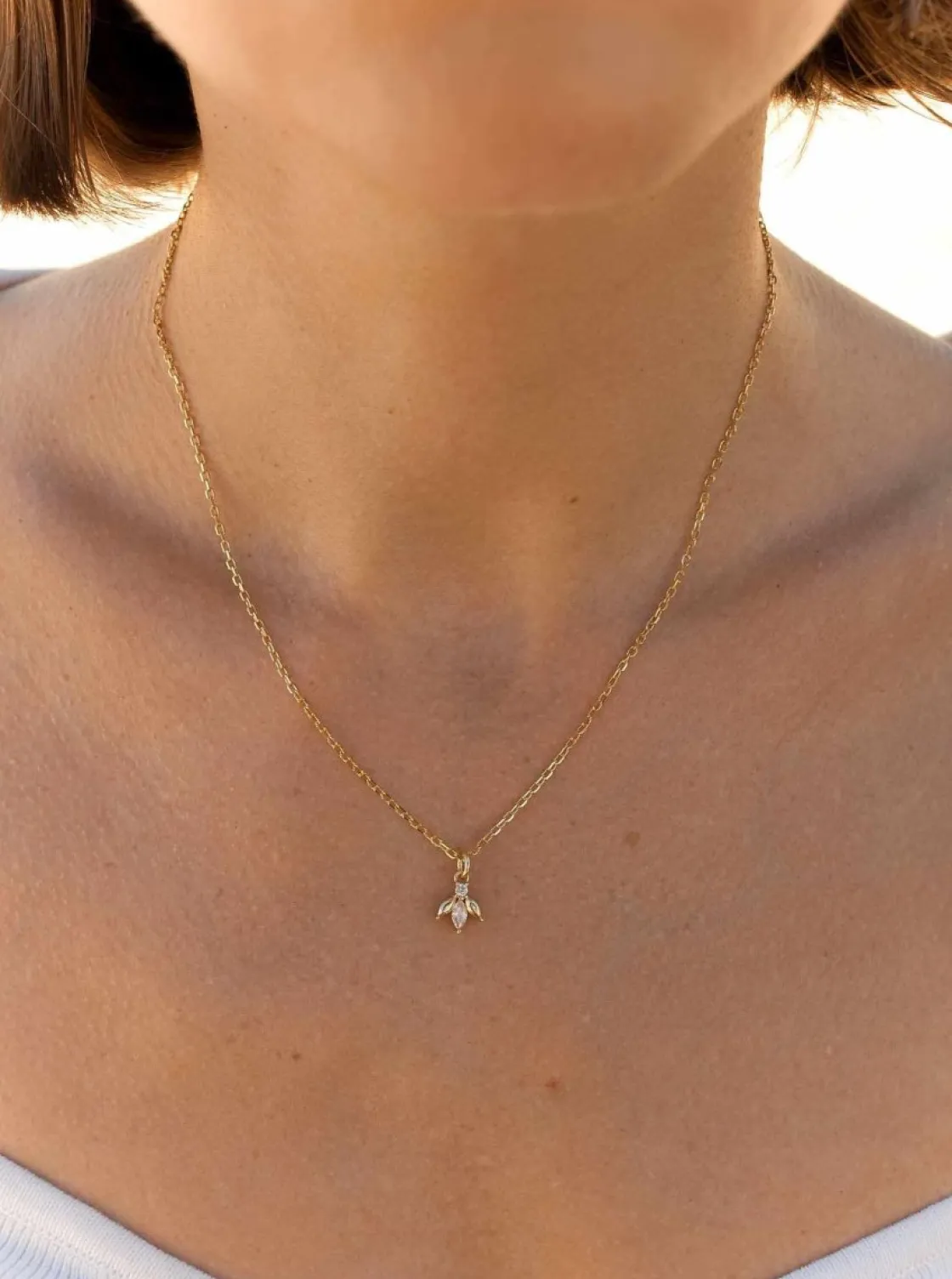Colgantes Pequeños | LINEARGENT Colgantes pequeños de plata dorado diseño mosca