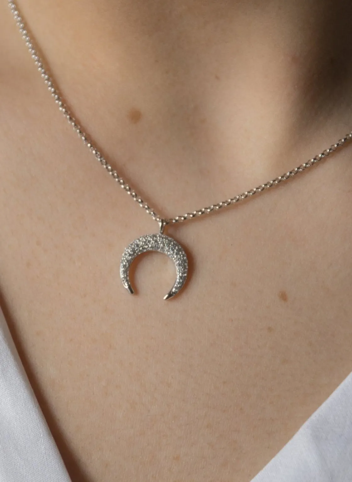 Colgantes Pequeños | LINEARGENT Colgantes pequeños diseño cuerno con circonitas