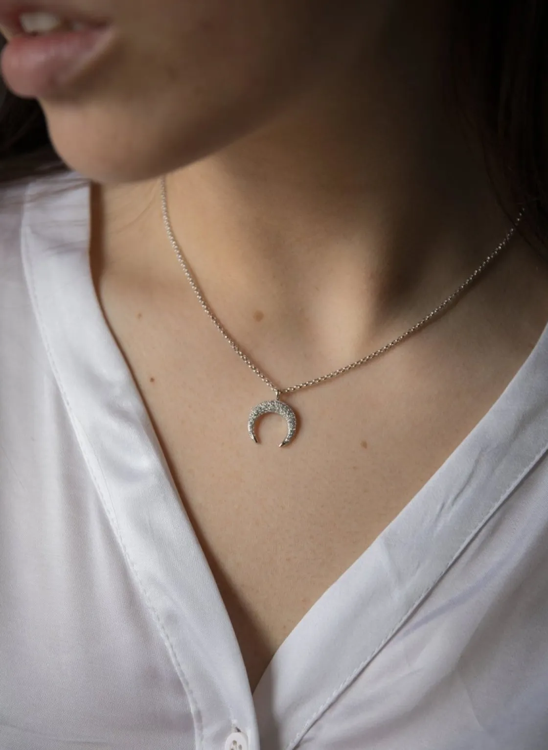 Colgantes Pequeños | LINEARGENT Colgantes pequeños diseño cuerno con circonitas