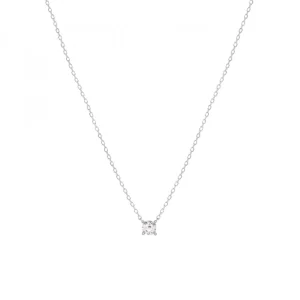 Colgantes Pequeños | Colgante Brillante | LINEARGENT Colgantes pequeños diseño de chatón de plata lisa
