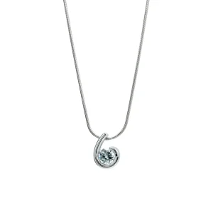 Colgantes Pequeños | Colgante Brillante | LINEARGENT Colgantes pequeños diseño semi abierto con circonita central