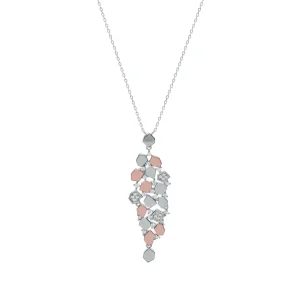 Colgantes Bicolor | LINEARGENT Colgantes plata originales diseño bicolor y circonitas