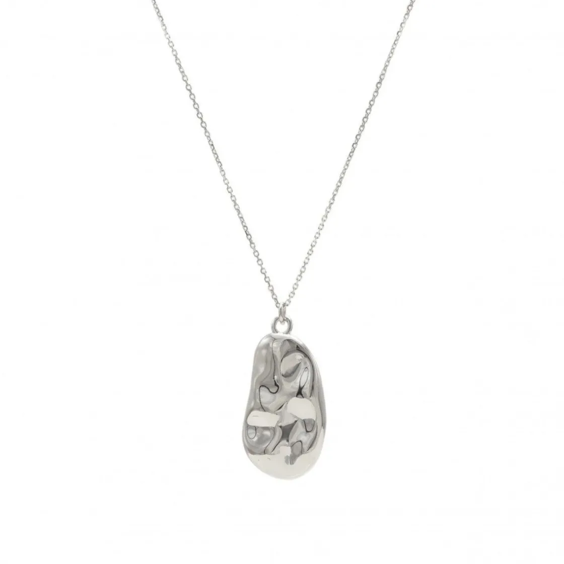 Collares Plata Originales | Colgantes Plata Grandes | LINEARGENT Colgantes plata originales diseño cóncavo regular