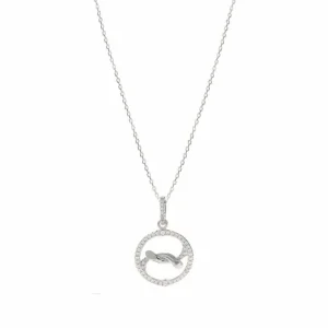 Colgante Brillante | LINEARGENT Colgantes plata originales motivo circular con nudo