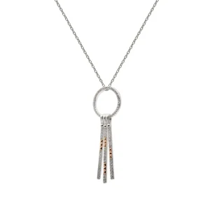 Colgantes Bicolor | LINEARGENT Collar bicolor circular con linieas colgantes