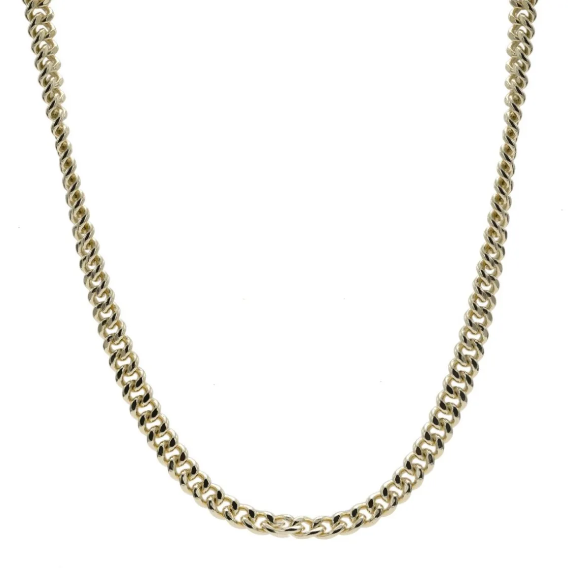 Collar Cadena | Collares Cortos | LINEARGENT Collar cadena bañada en oro diseño de eslabones pequeños