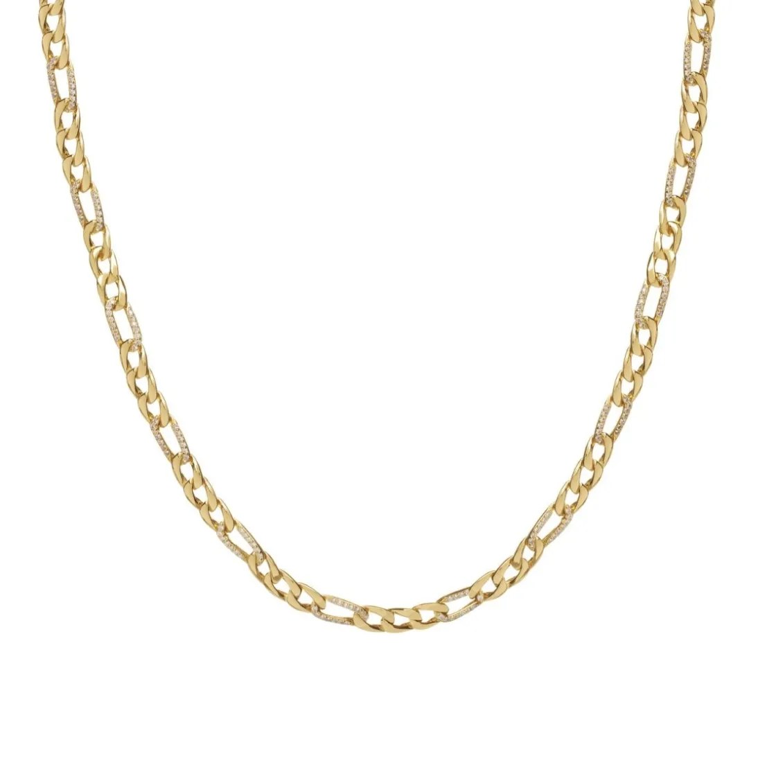 Collar Cadena | Collares Cortos | LINEARGENT Collar cadena diseño de eslabones lisos y brillantes