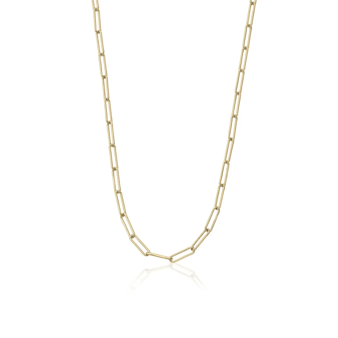 Collar Cadena | Collares Cortos | LINEARGENT Collar cadena diseño de eslabones rectangulares