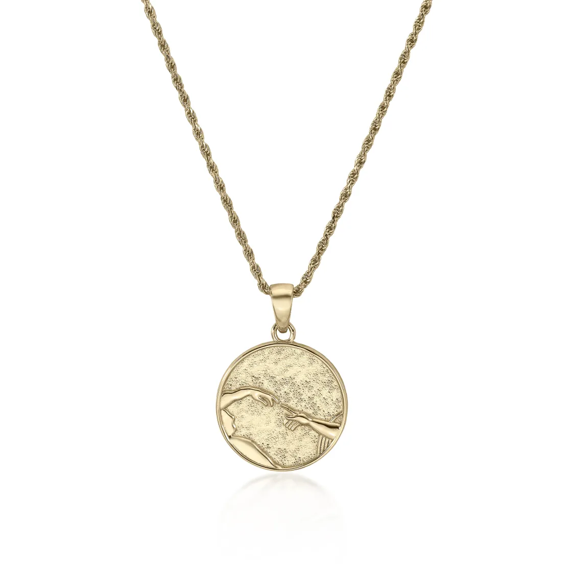 Collar Medalla | LINEARGENT Collar medalla de plata inspirado en la creación de adán