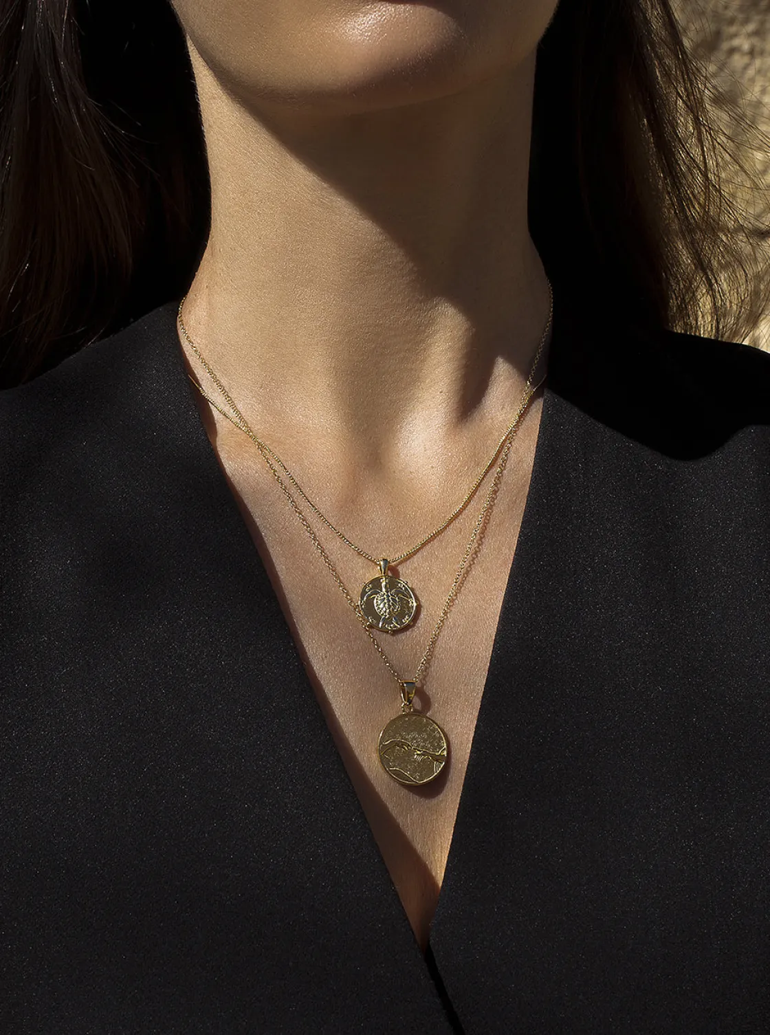 Collar Medalla | LINEARGENT Collar medalla de plata inspirado en la creación de adán