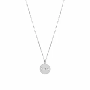 Collar Medalla | LINEARGENT Collar medalla en plata diseño triple destello