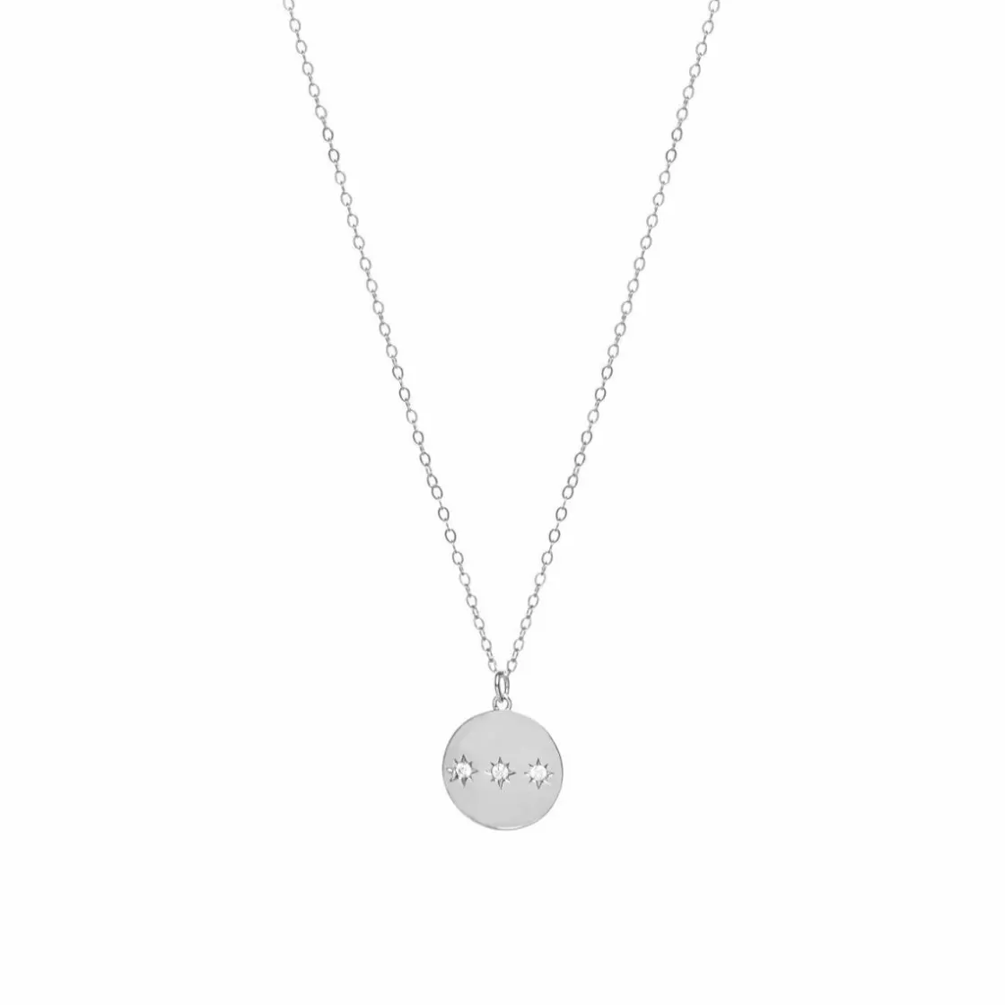 Collar Medalla | LINEARGENT Collar medalla en plata diseño triple destello