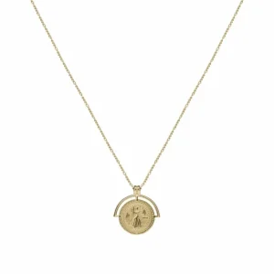 Collar Medalla | LINEARGENT Collar medalla en plata dorada