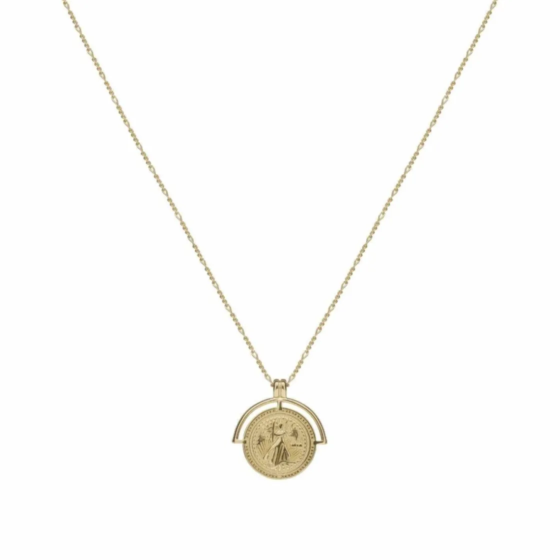 Collar Medalla | LINEARGENT Collar medalla en plata dorada