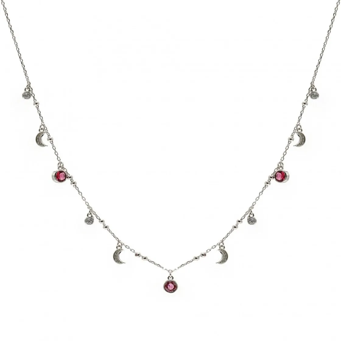 Collares Con Piedras | LINEARGENT Collares con colgantes de luna circonitas y gemas