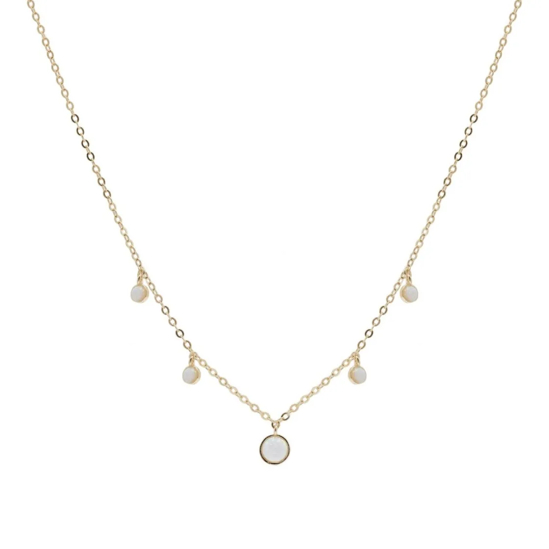 Collares Con Mini Colgantes | Collares Cortos | LINEARGENT Collares con colgantes de plata con charm de ópalo