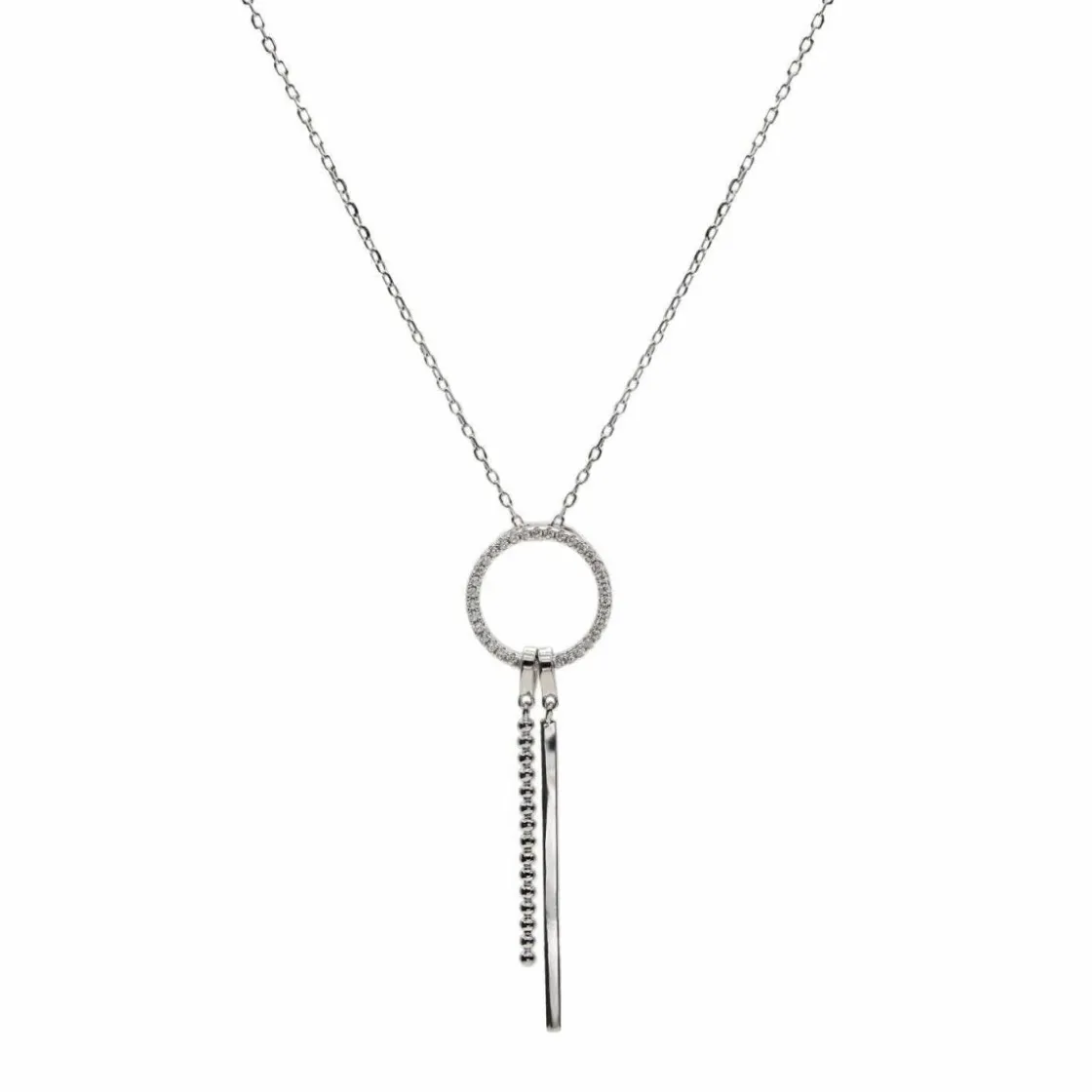 Colgante Brillante | LINEARGENT Collares con colgantes diseño circular de doble motivo