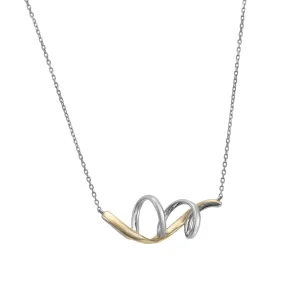 Colgantes Bicolor | LINEARGENT Collares con colgantes diseño tirabuzón bicolor