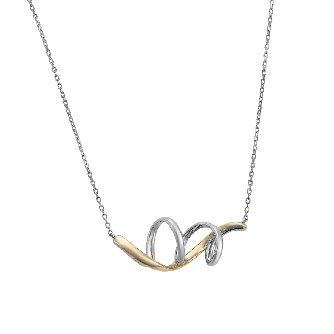 Colgantes Bicolor | LINEARGENT Collares con colgantes diseño tirabuzón bicolor