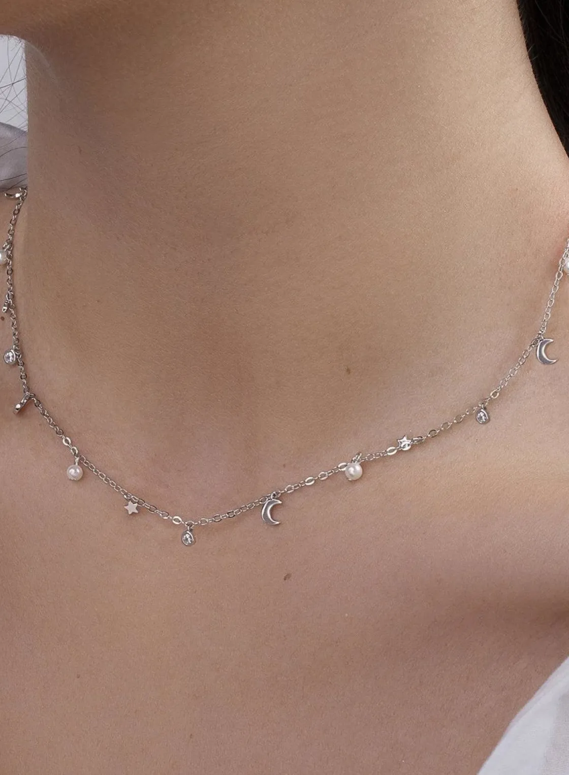 Collares Con Mini Colgantes | Collares Cortos | LINEARGENT Collares con colgantes en plata diseño variado