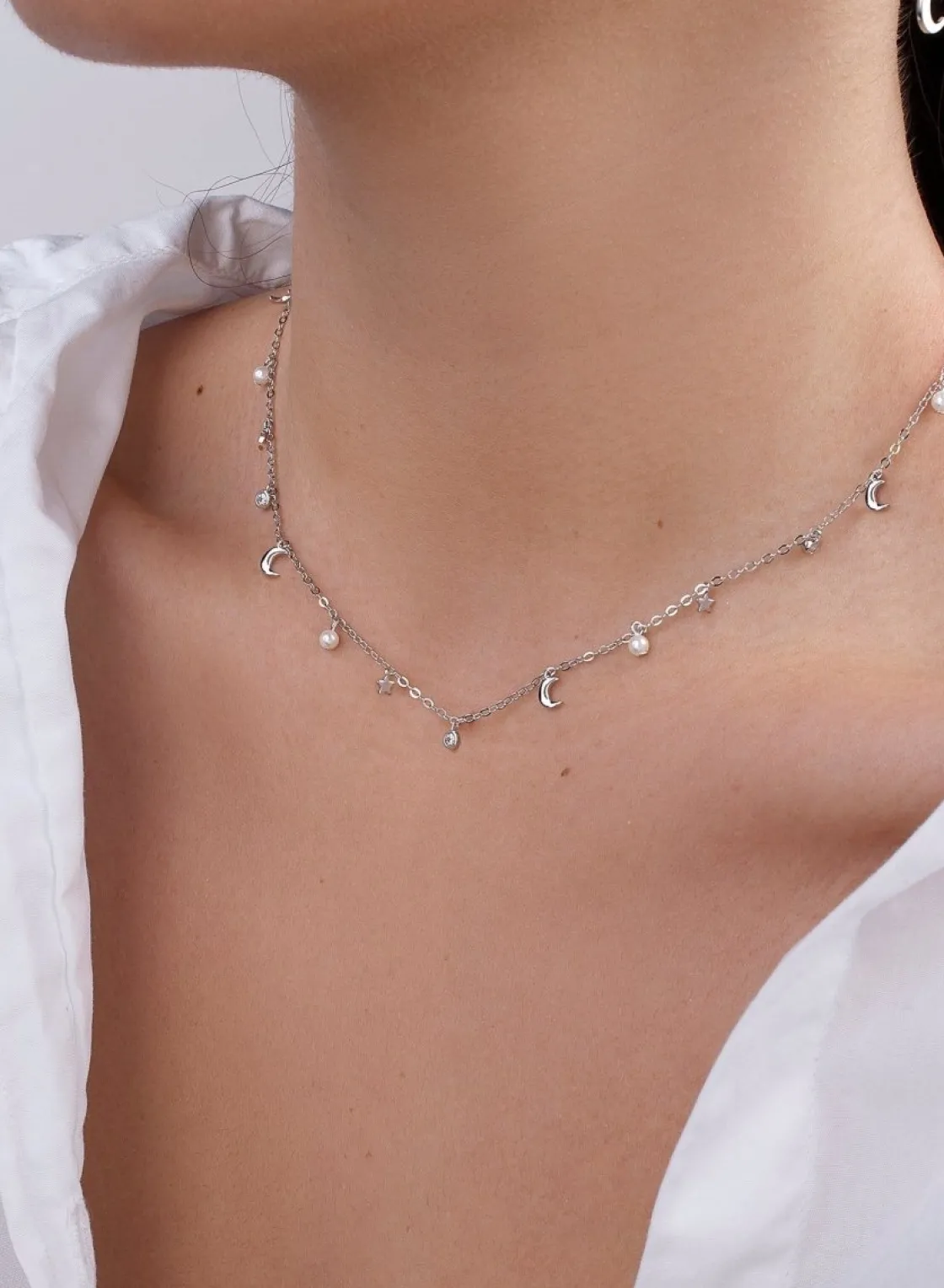 Collares Con Mini Colgantes | Collares Cortos | LINEARGENT Collares con colgantes en plata diseño variado