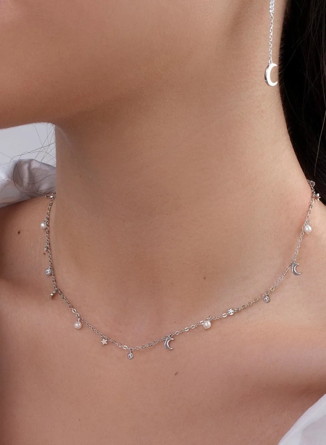 Collares Con Mini Colgantes | Collares Cortos | LINEARGENT Collares con colgantes en plata diseño variado