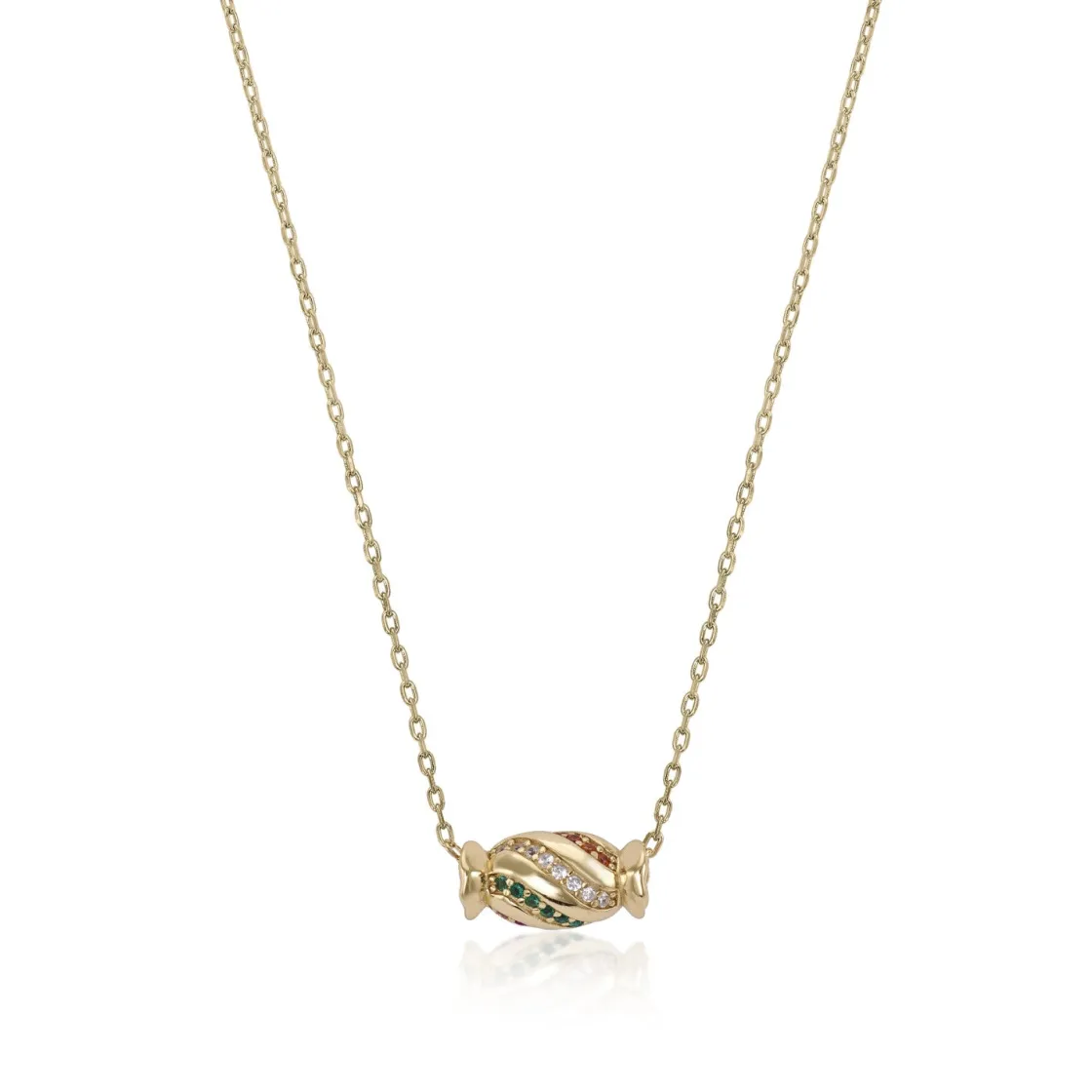 Colgantes Pequeños | LINEARGENT Collares con colgantes motivo caramelo con carriles de circonitas